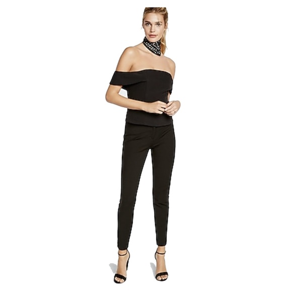 Express Black Off Shoulder Top - Sz 2 - NWT - Picture 1 of 3